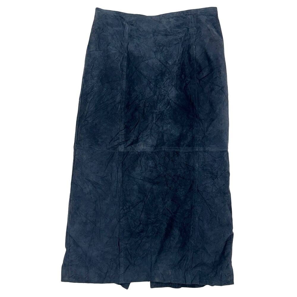 Vintage 90s Copper Key Genuine Suede Leather Pencil Skirt. Sold AS-IS / Project